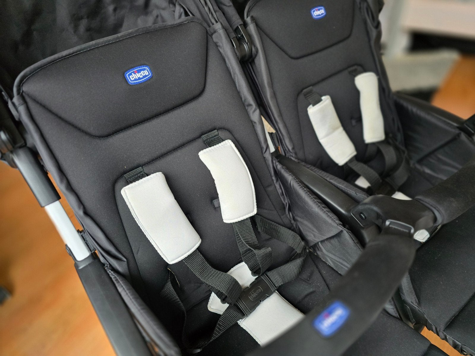 Chicco Echo Twin Buggy - Zwarte Duowagen, Ophalen of Verzenden, Zo goed als nieuw, Duomodel