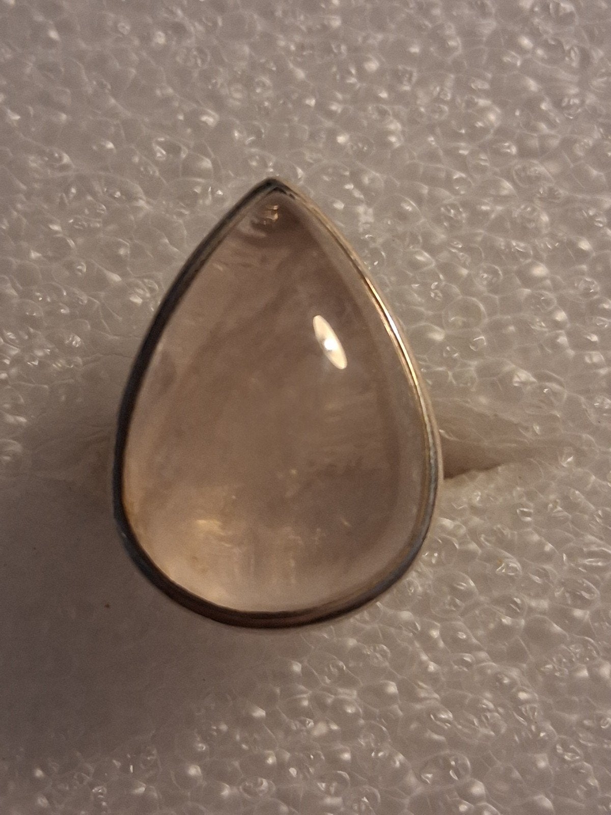 Zilveren ring met Rosekwarts steen ‐ ringmaat 16, Sieraden, Tassen en Uiterlijk, Ringen, Verzenden, Nieuw, Kleiner dan 17, Roze