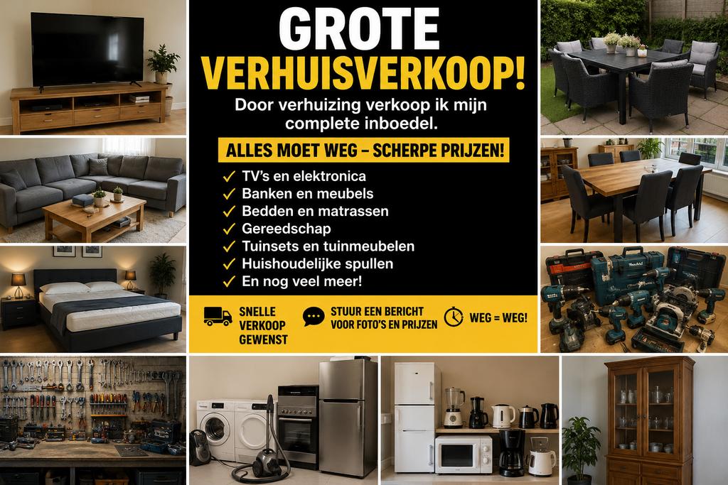 Grote Verhuisverkoop: Complete Inboedel - Alles Moet Weg!, Huis en Inrichting, Ophalen of Verzenden