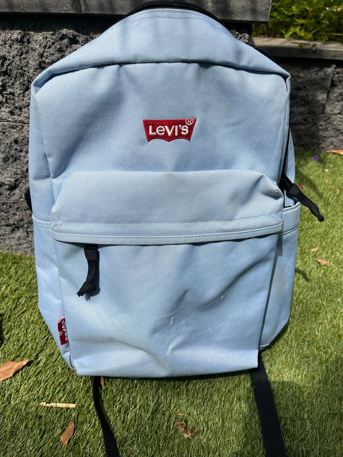 Levi's Rugzak - Lichtblauw met kleine vlekjes, Gebruikt, 25 tot 40 cm, Ophalen of Verzenden, Overige merken