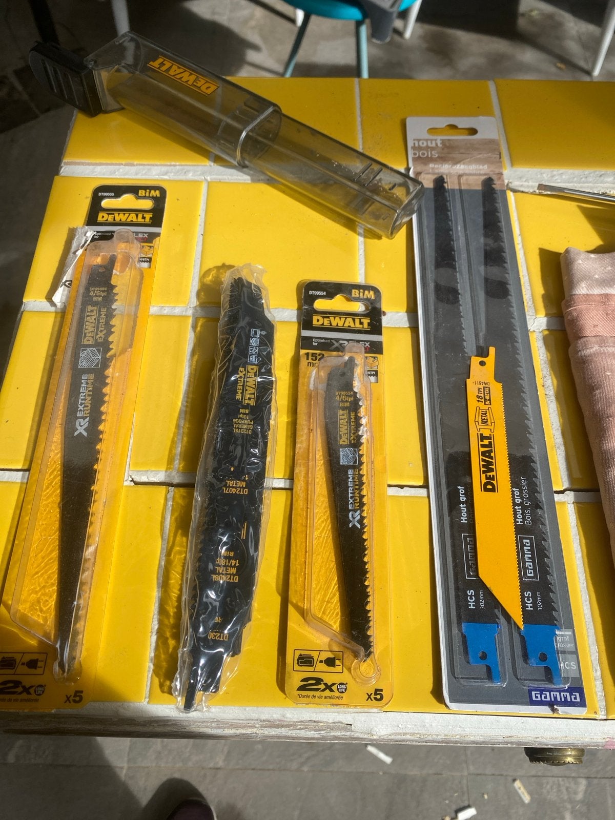 20 DeWalt reciprozaagbladen voor hout en metaal, Doe-het-zelf en Verbouw, Ophalen of Verzenden, Nieuw, Reciprozaag