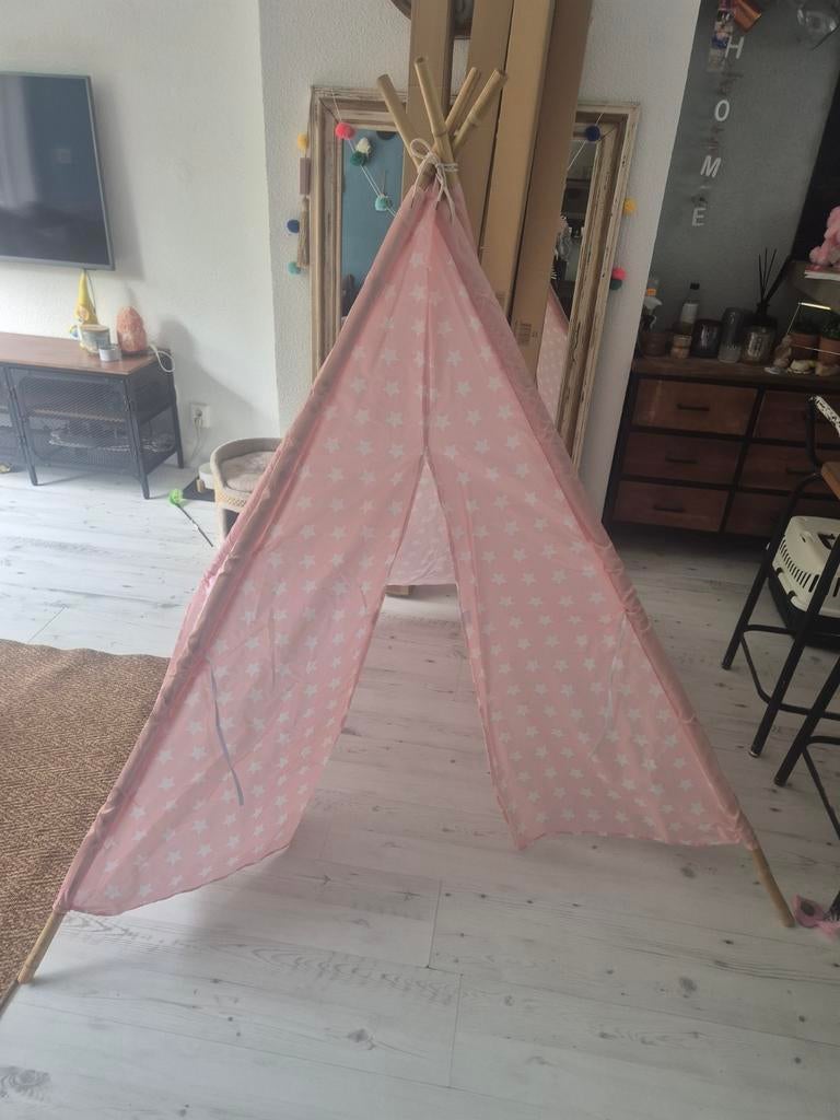 4 stuks roze tipi speeltent met sterrenpatroon, Ophalen, Meisje