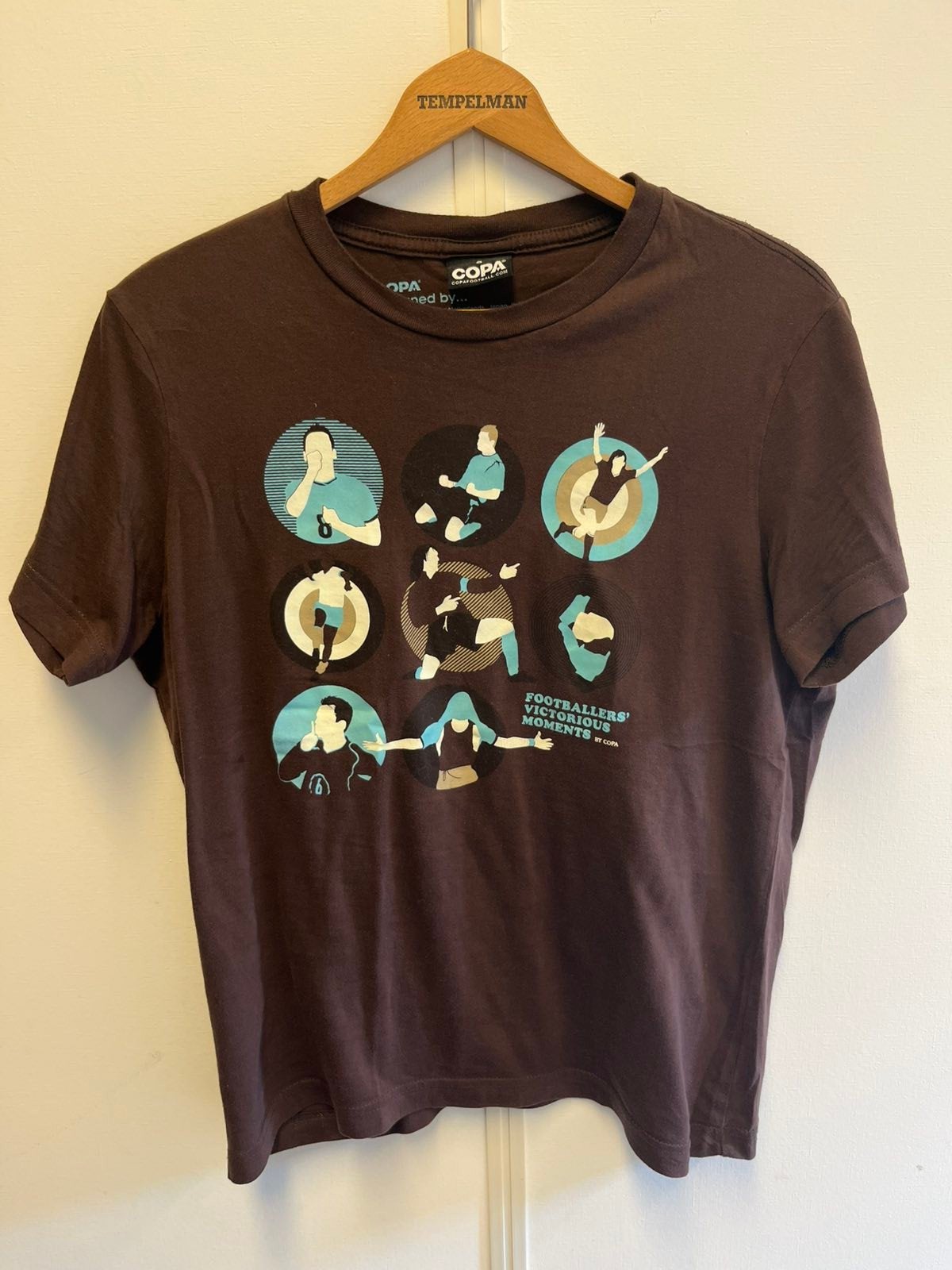 Copa Football T-shirt 'Victorious Moments' Maat S, Bruin, Ophalen of Verzenden, Zo goed als nieuw, Copa Football