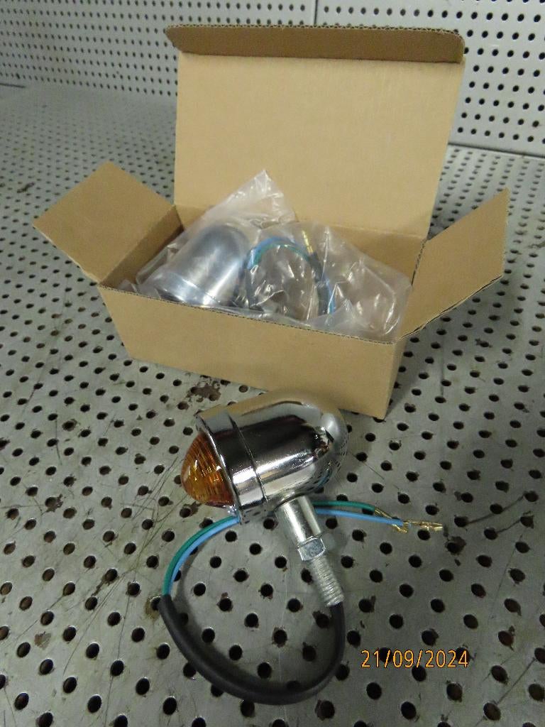 Knipperlichten Chrome Amber bullet lights nieuw universeel, Ophalen of Verzenden, Motolux