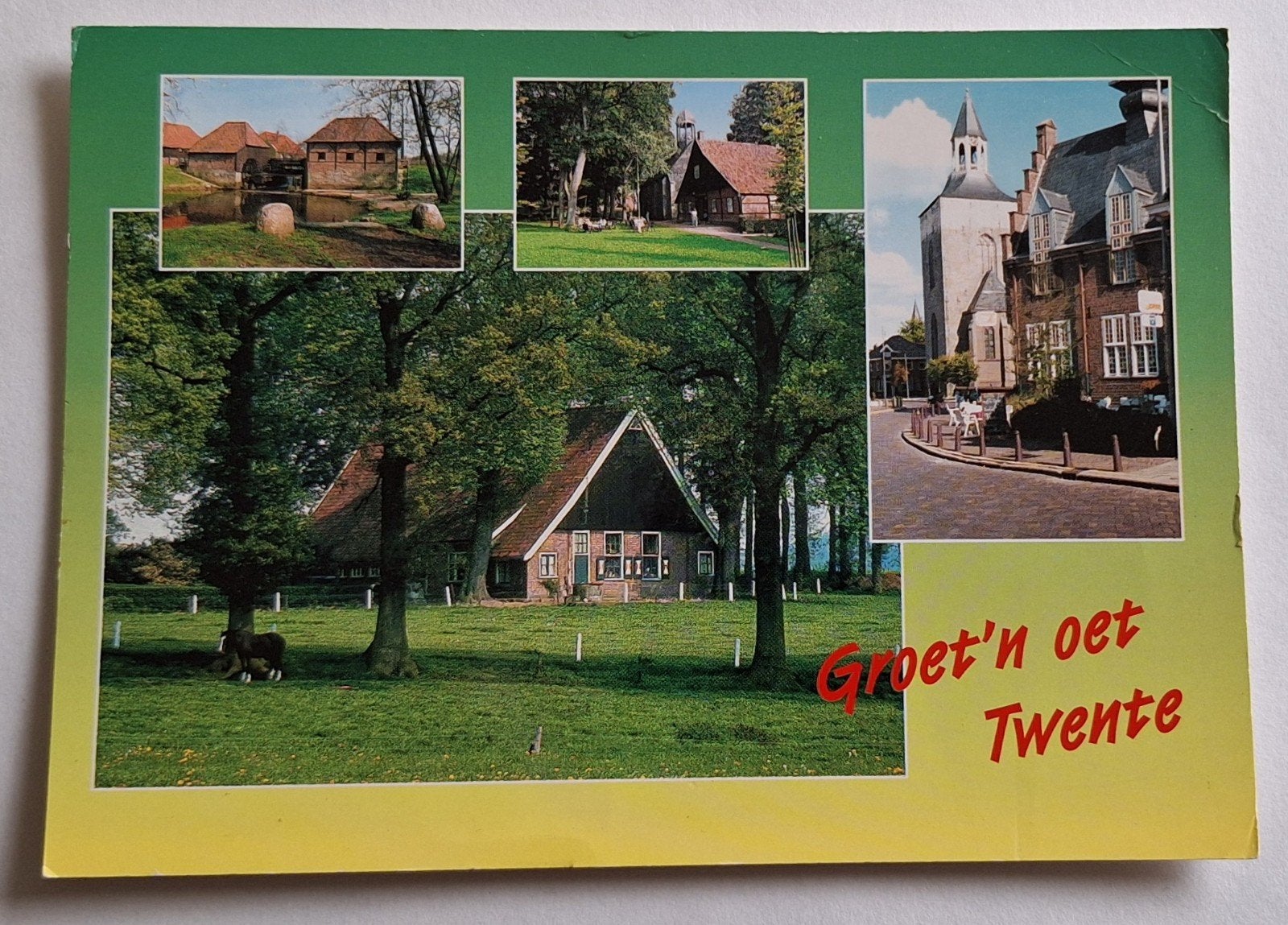 Ansichtkaart Groet'n oet Twente - Gelopen, Ophalen of Verzenden, 1980 tot heden, Gelopen, Overijssel