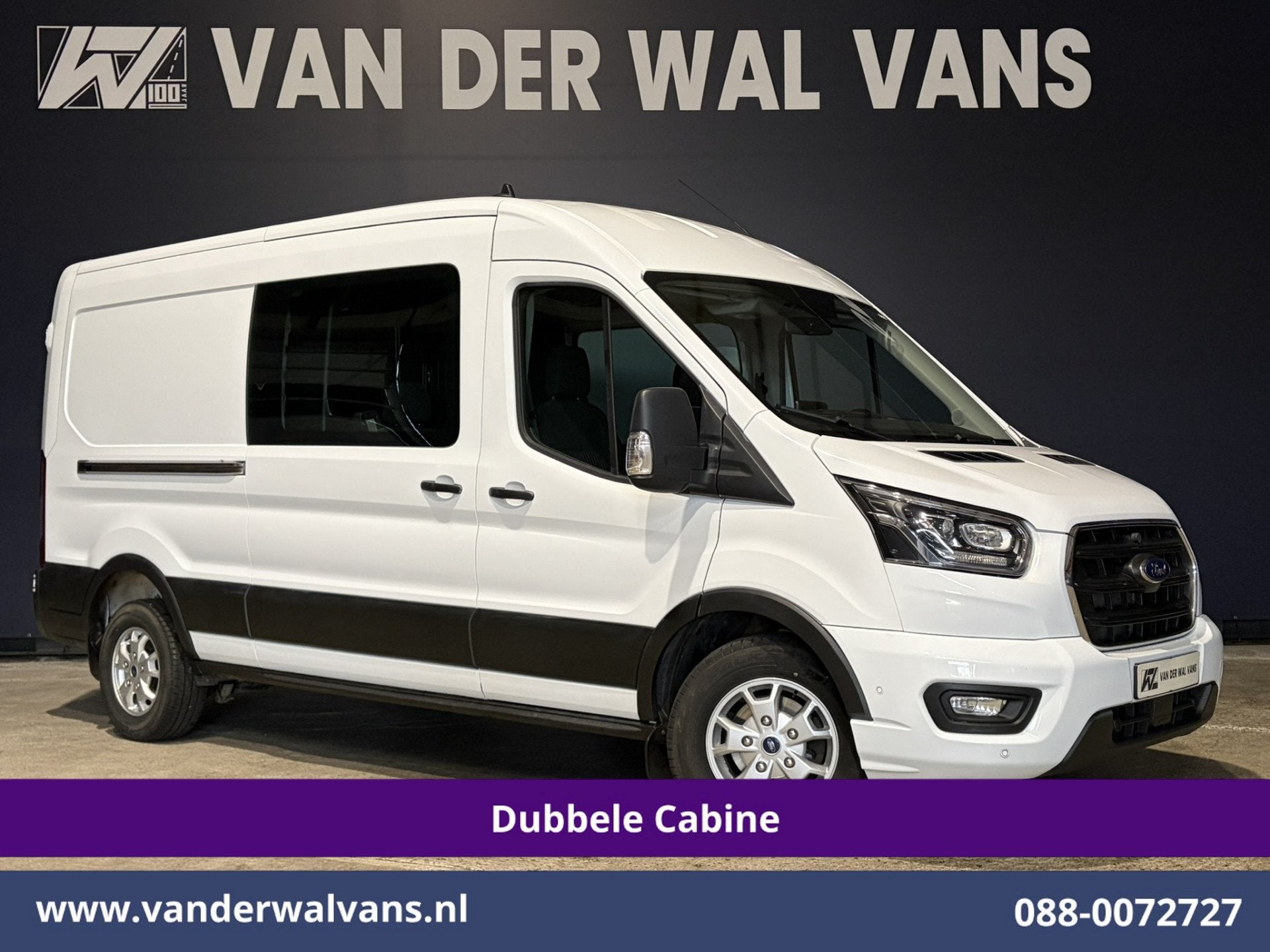Ford Transit 2.0 TDCI 131pk L3H2 Dubbele Cabine Euro6 Airco, Auto's, Voorwielaandrijving, Dealer onderhouden, Stof, Euro 6