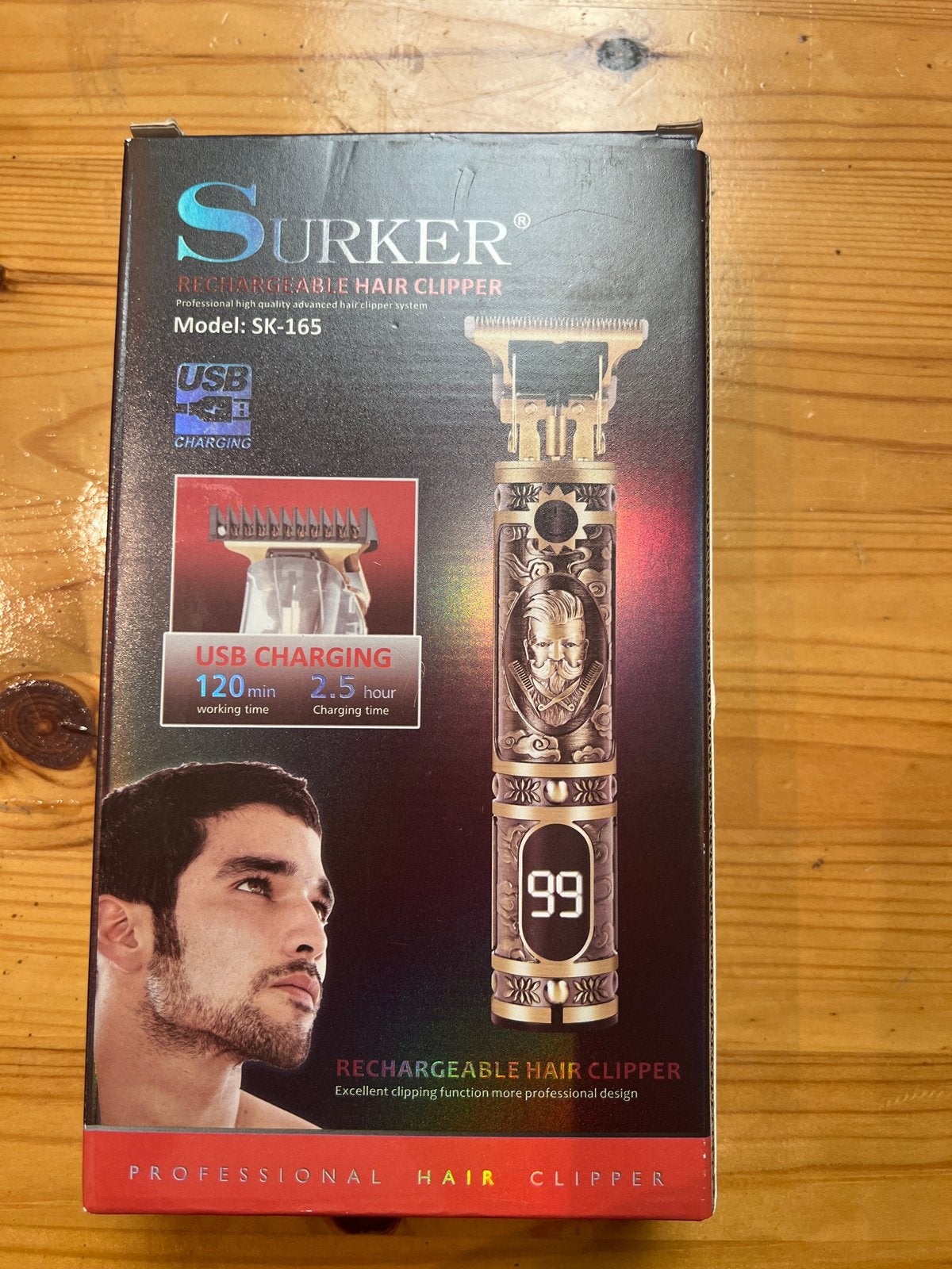 Surker SK-165 Oplaadbare Tondeuse - Nieuw in Doos, Ophalen of Verzenden, Nieuw, Haarverzorging