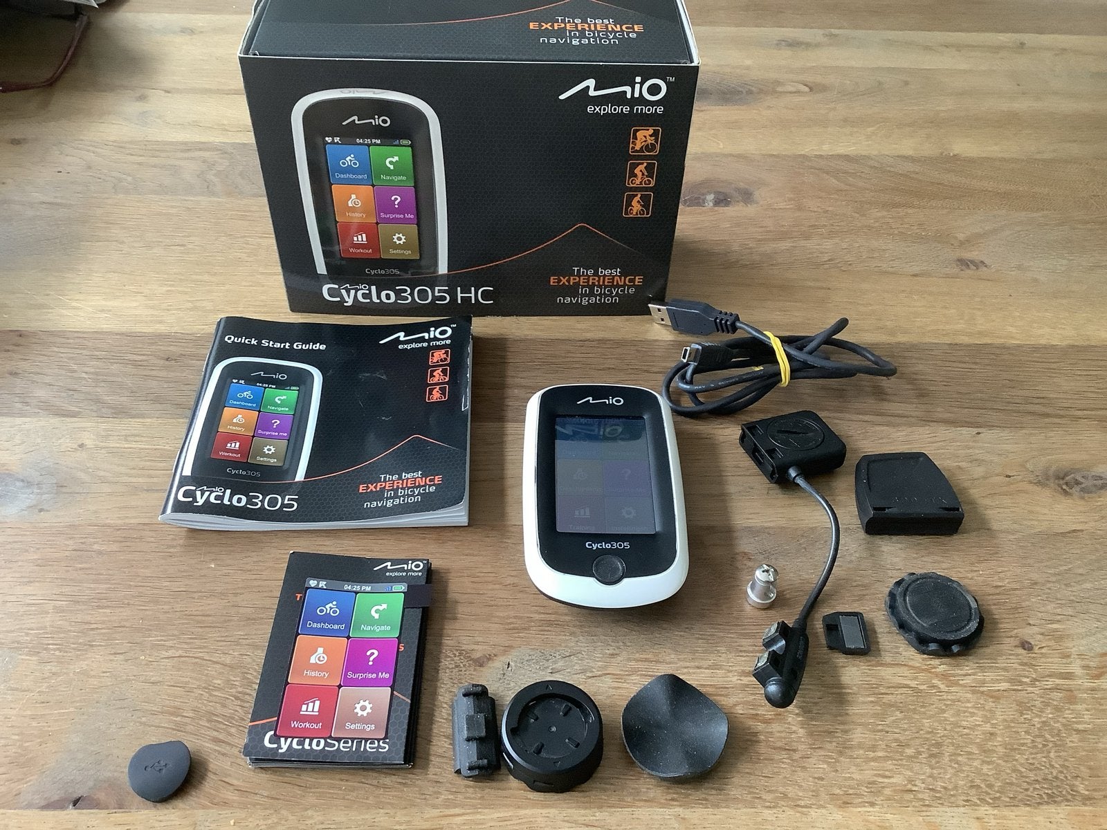 Mio Cyclo 305 fietsnavigatie compleet met toebehoren, Ophalen of Verzenden, GPS, Gebruikt