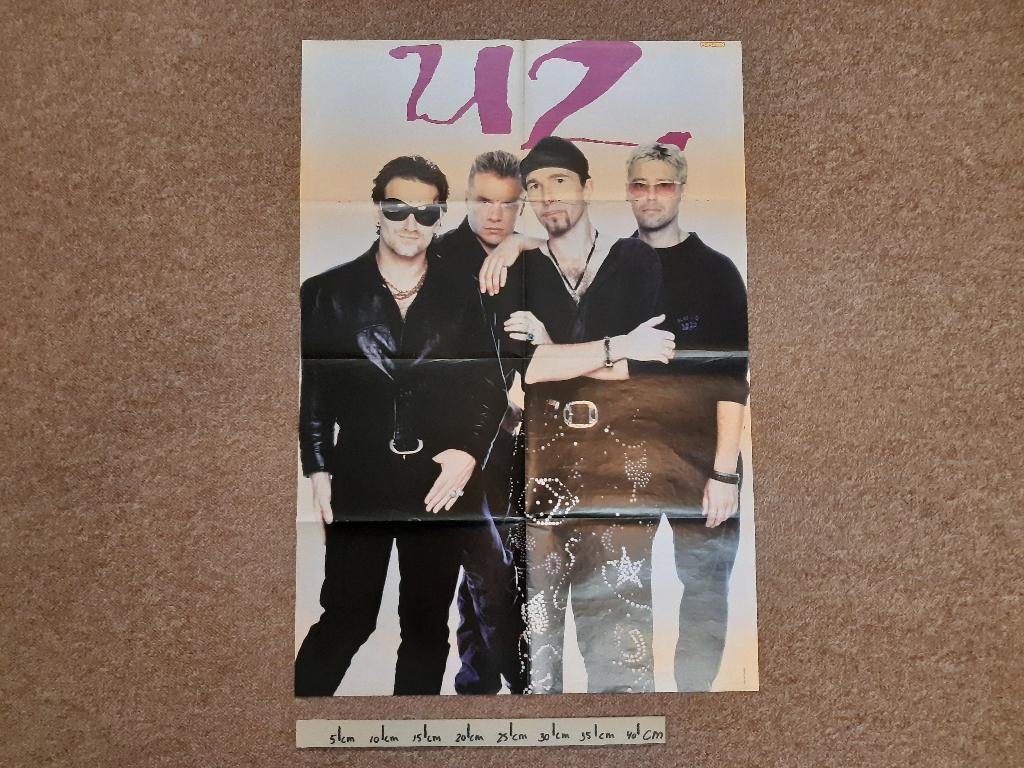 Poster U2 Popcorn David Hasselhoff Maat A1 55x80 cm, Verzamelen, Posters, Rechthoekig Staand, Ophalen of Verzenden, Zo goed als nieuw