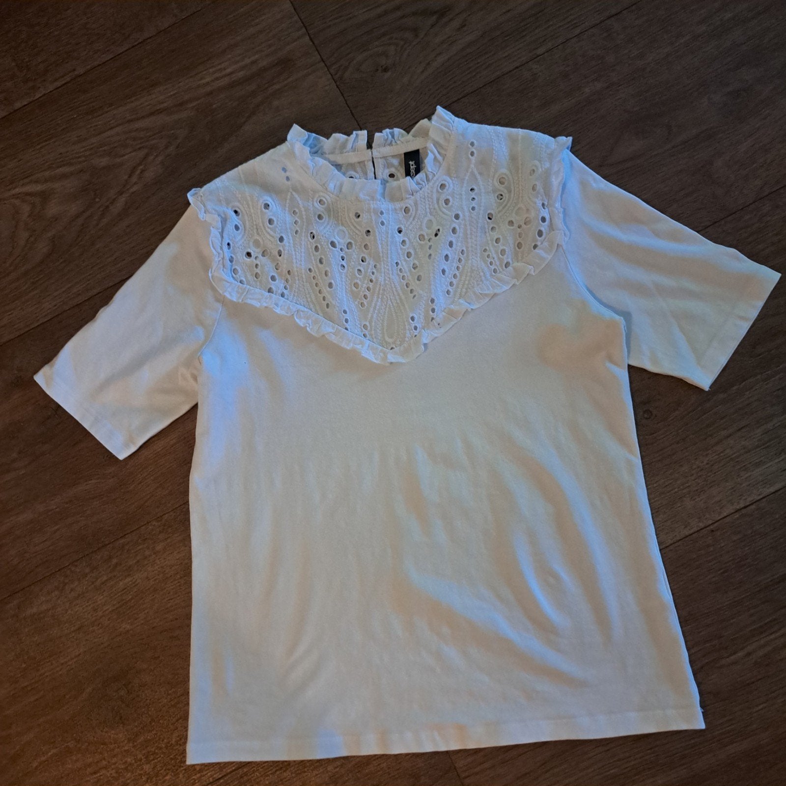 wit shirt Eksept mt L, Maat 38/40 (M), Wit, Ophalen of Verzenden, Zo goed als nieuw