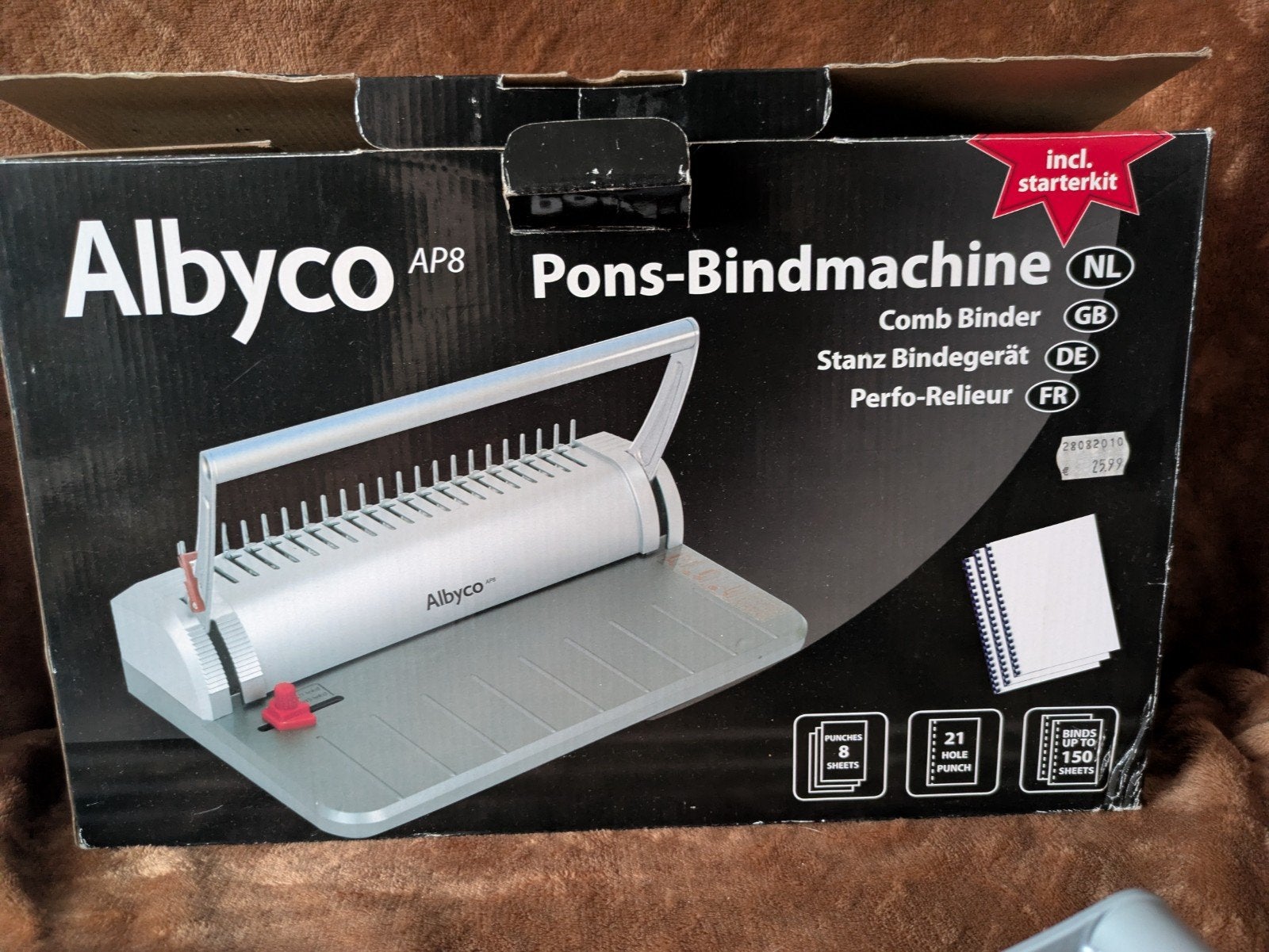 Albyco AP8 Pons-Bindmachine met starterkit en bindringen, Ophalen of Verzenden, Gebruikt