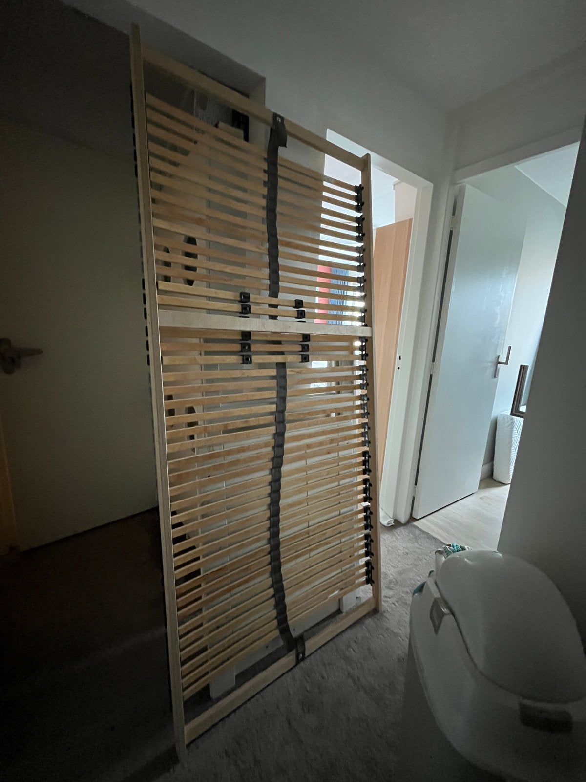 Ikea Leirsund lattenbodem 90x200, Ophalen, 90 cm, Eenpersoons, Zo goed als nieuw