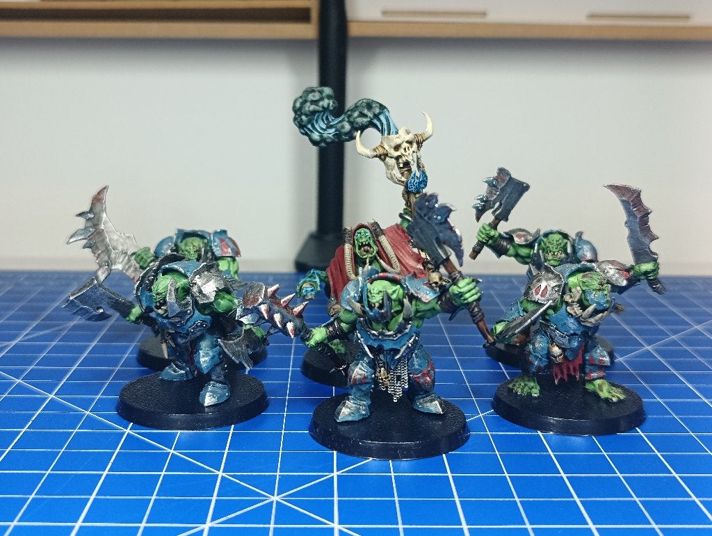 Warhammer Age of Sigmar Orruk Brutes & Weirdnob Shaman, Hobby en Vrije tijd, Gebruikt, Warhammer, Ophalen of Verzenden, .