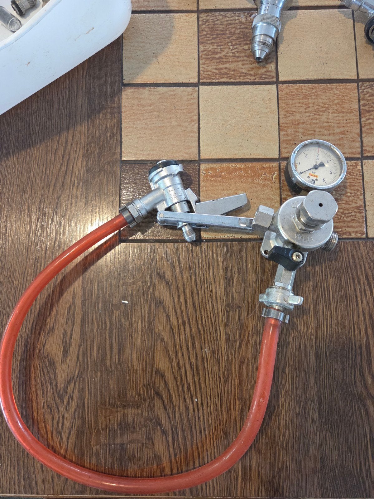 Complete Biertap Tapset: Welt Drukregelaar + DSI D-Type Fust, Ophalen, Gebruikt, Grolsch