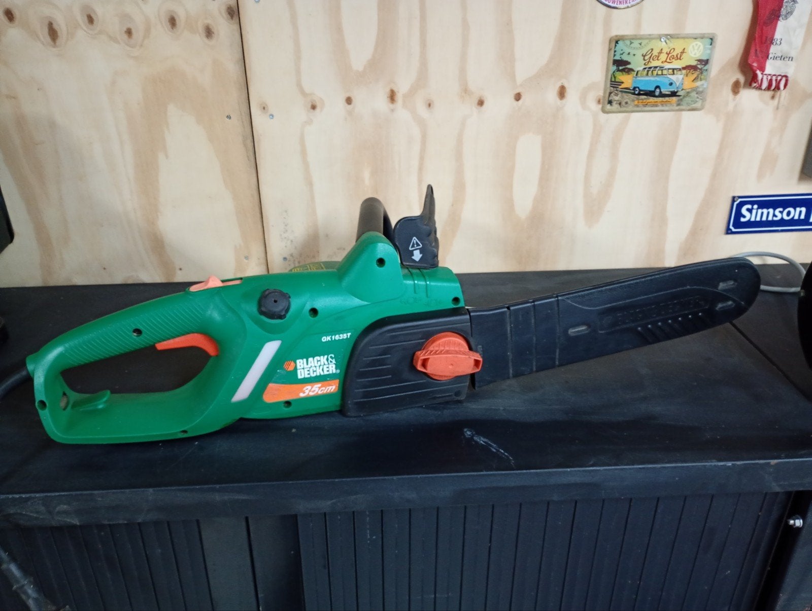 Black en Decker kettingzaag 1600W 35cm zaagblad, Ophalen of Verzenden, Gebruikt, Boomzaag, Black and Decker