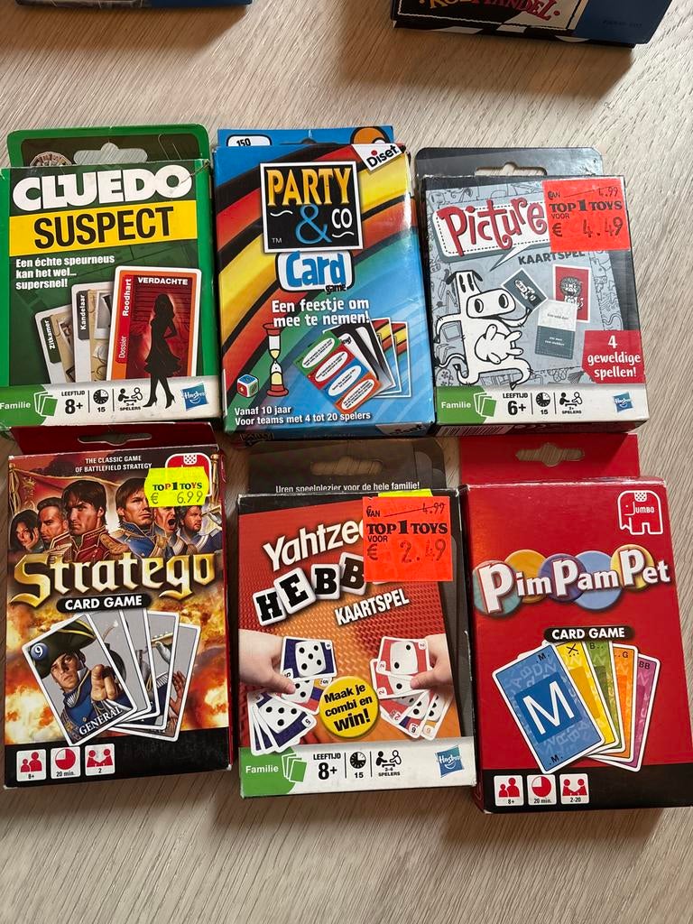 Zes kaartspellen, Hobby en Vrije tijd, Gezelschapsspellen | Kaartspellen, Een of twee spelers, Ophalen, Gebruikt