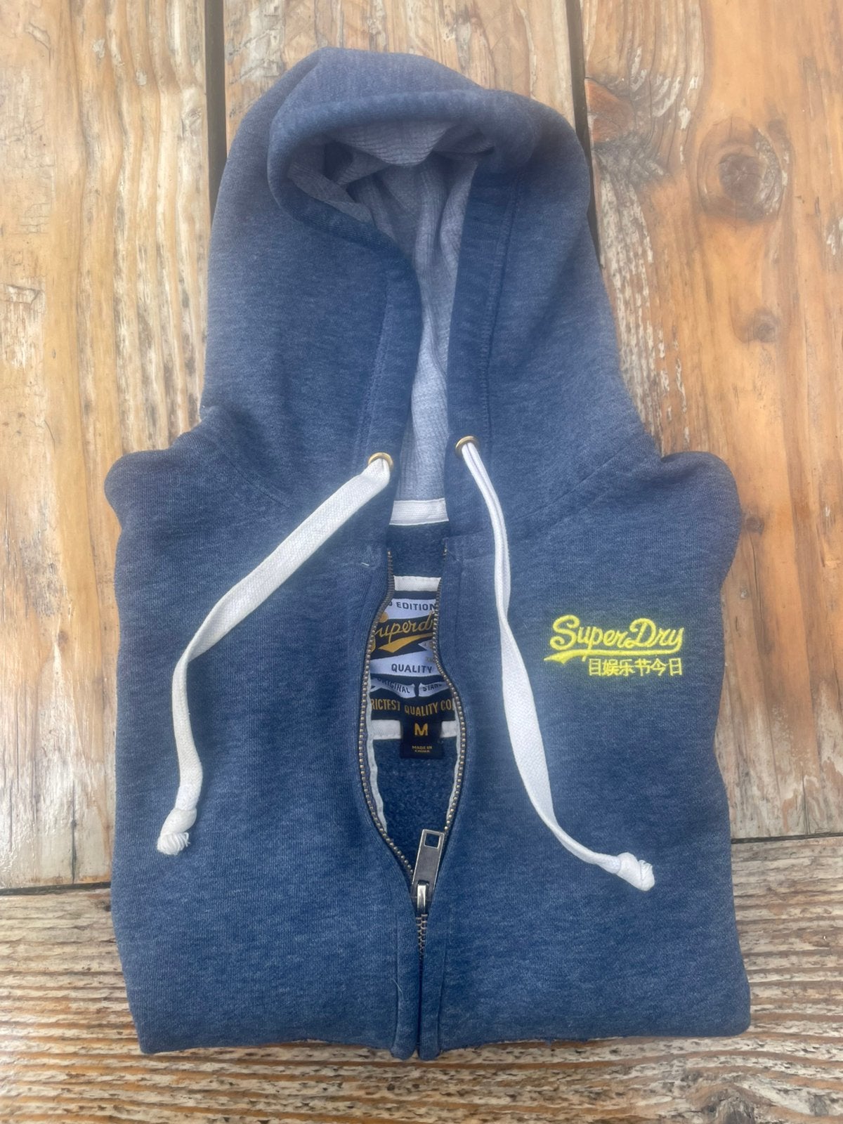 Super Dry hoodie vest - Maat M kids (176) - zgan, Ophalen of Verzenden, Zo goed als nieuw, Jongen of Meisje, Trui of Vest