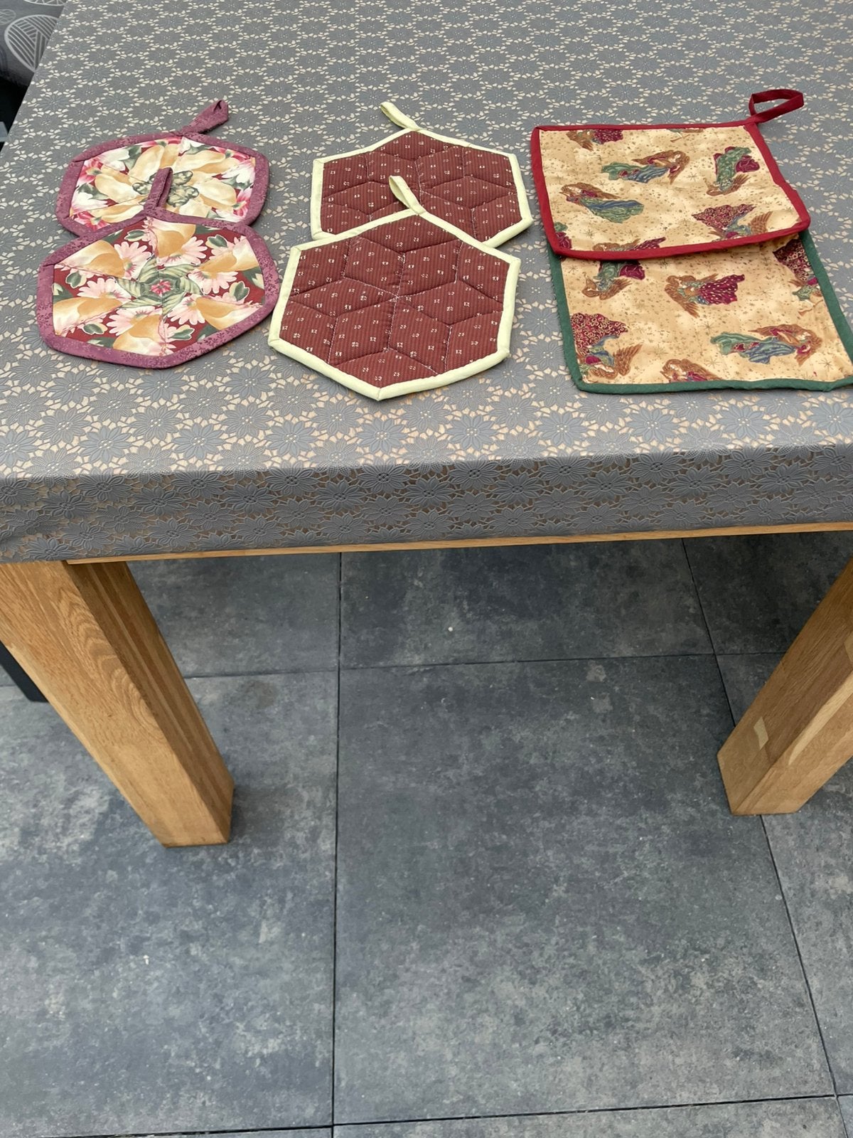 Quilt (3 paar pannenlappen), Overige kleuren, Ophalen of Verzenden, Zo goed als nieuw, 30 tot 120 cm