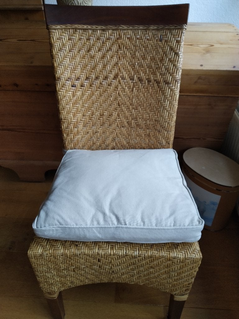 Stoelkussen Javaan met lint van Dutch Decor 7 stuks, Huis en Inrichting, Woonaccessoires | Kussens, Ophalen, Nieuw, Beige, Vierkant