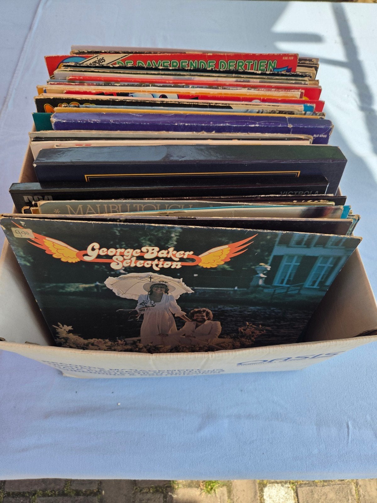 Doos met LP's / doos vinyl, Ophalen, Gebruikt, Overige formaten