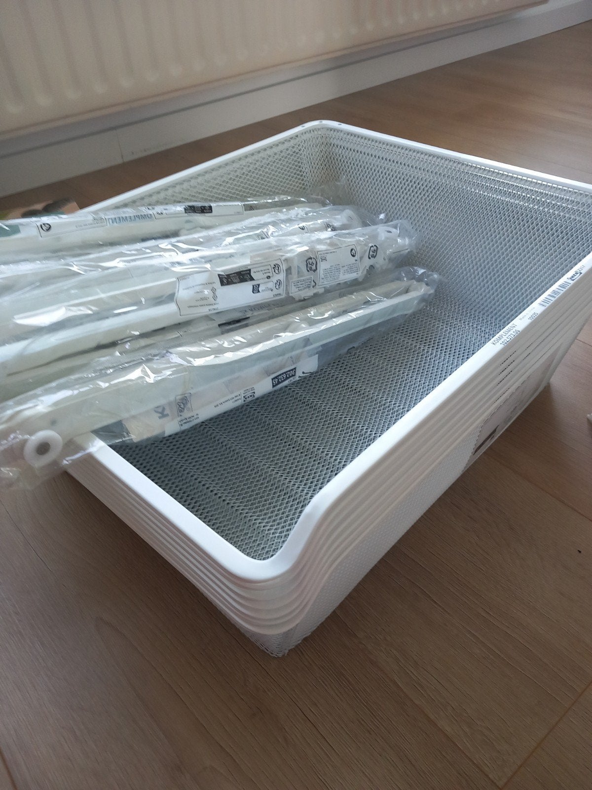 7x IKEA KOMPLEMENT Fijnraadmand met Uittrekrail - Nieuw, Ophalen, Nieuw