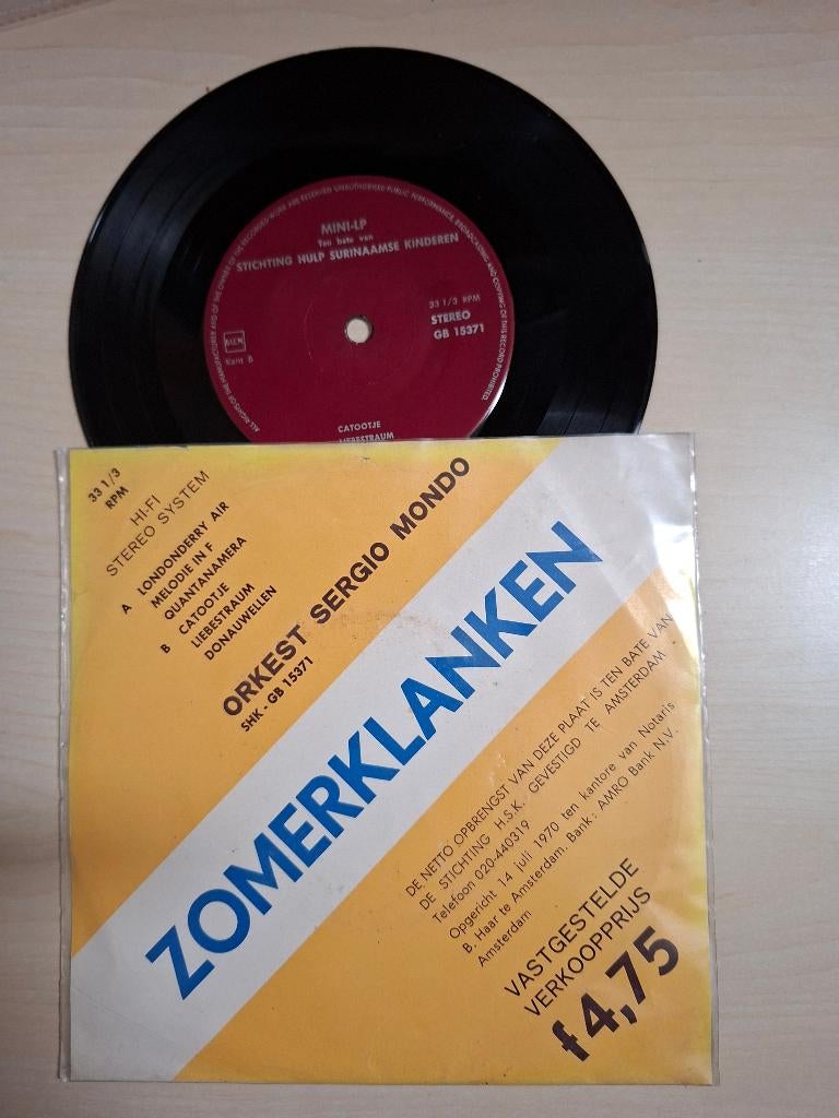 Zomerklanken - Orkest sergio mondo, Gebruikt, 7 inch, Single, Ophalen of Verzenden