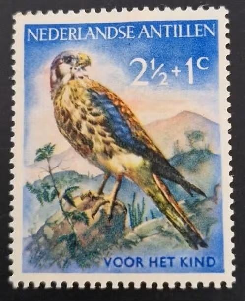 Nederlandse Antillen 1958 - nvph 271 - Kinderzegels Vogels, Ophalen of Verzenden