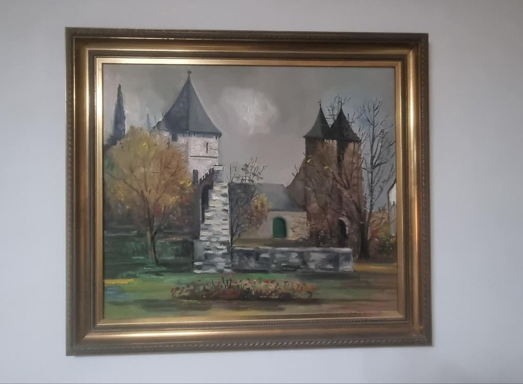 Pater Vink torentje en Helpoort Maastricht, Antiek en Kunst, Kunst | Schilderijen | Klassiek, Ophalen of Verzenden