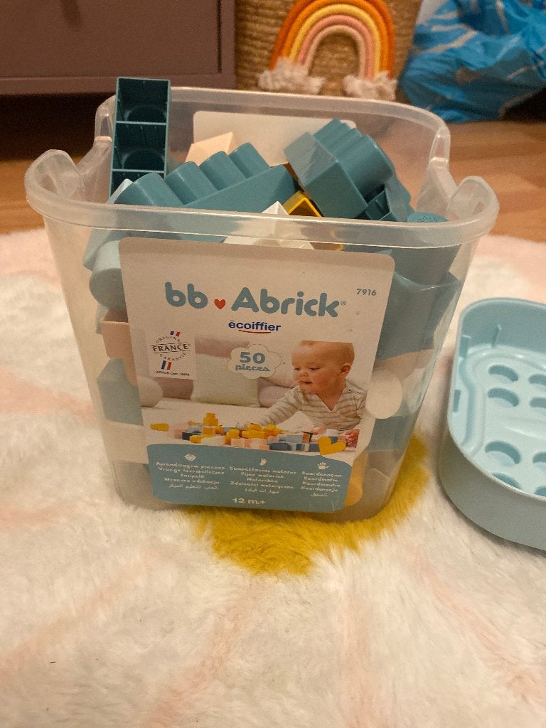 Abrick Bouwblokken met Opbergbak voor baby’s & peuters, Ophalen of Verzenden, Gebruikt, Abrick