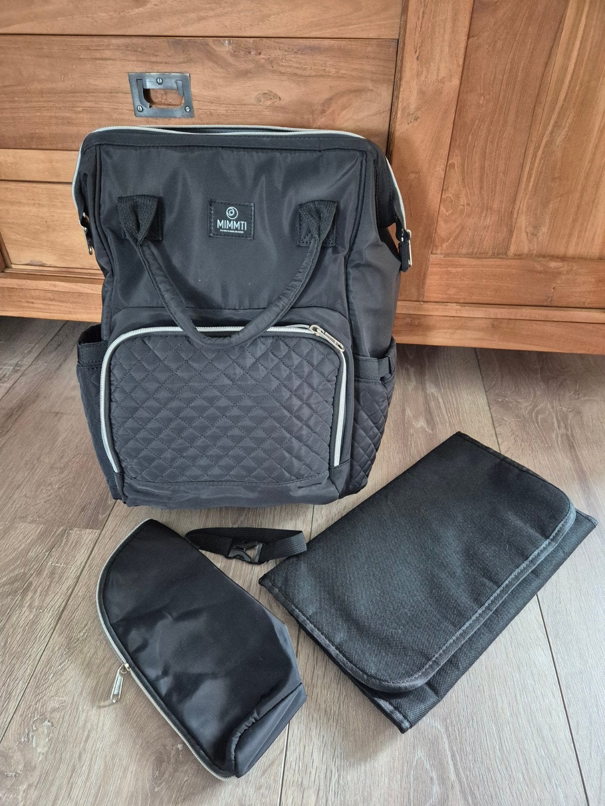 Nana Beebi Mimmti handige luiertas, Kinderen en Baby's, Luiertassen, Ophalen of Verzenden, Nieuw, Zwart, Verzorgingstas