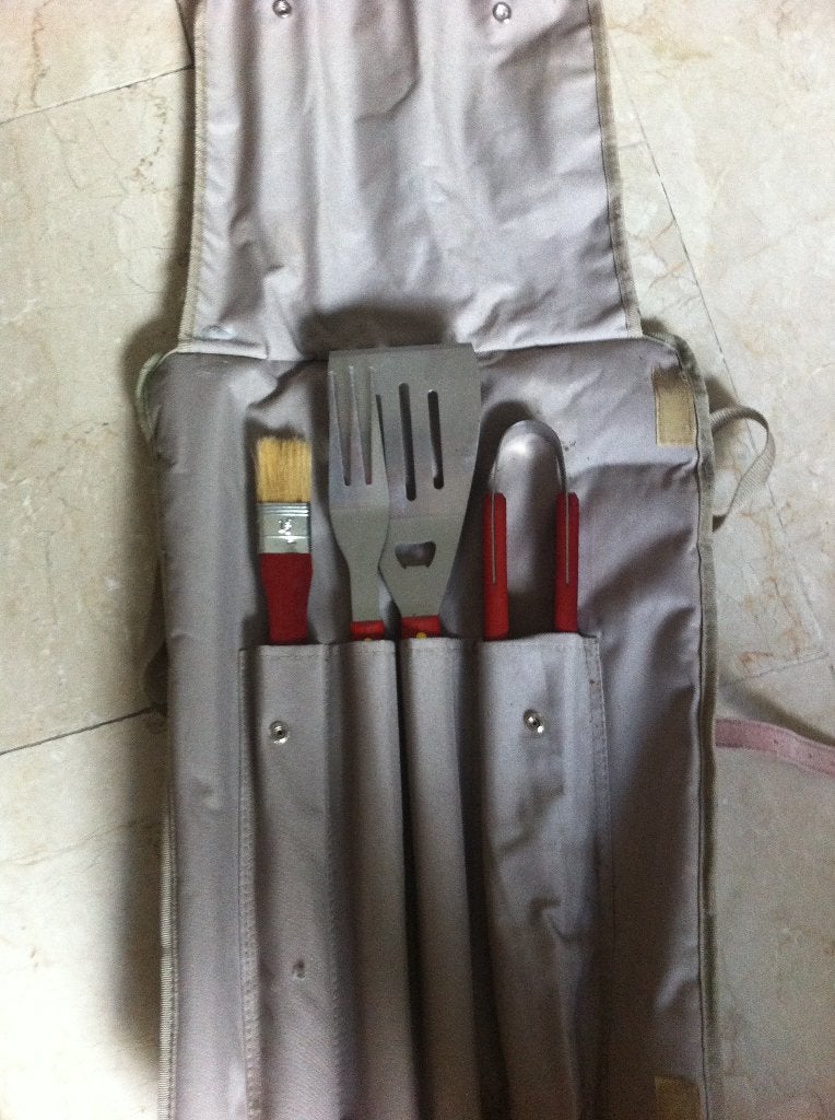 Barbeque acce soires in handige tas 4 delig set, Ophalen of Verzenden