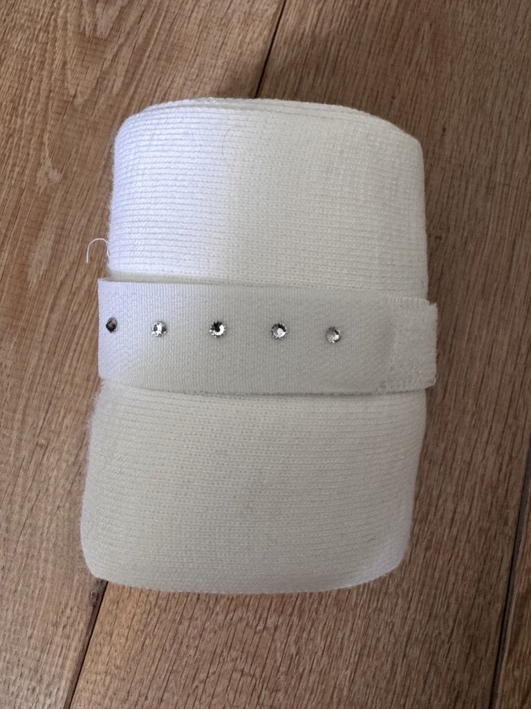 Witte show bandages met strass, Bandages, Ophalen of Verzenden, Zo goed als nieuw, Full