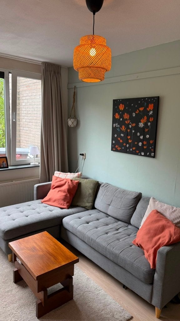 Hoekbank, Huis en Inrichting, Banken | Bankstellen, Ophalen, Gebruikt, 125 tot 150 cm, Hoekbank