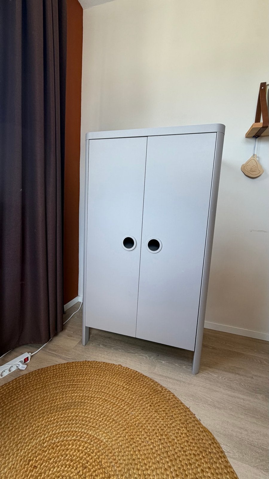 Kinder kledingkast grijs / beige / greige, Ophalen, Gebruikt, Kast, 105 cm of meer