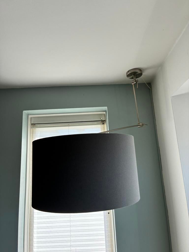 Mooie antraciet plafondlamp, Huis en Inrichting, Lampen | Wandlampen, Ophalen of Verzenden, Zo goed als nieuw