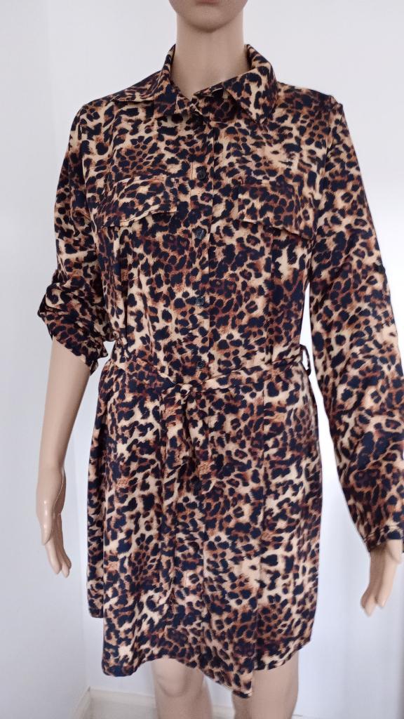 Sale! vlotte tuniek panter nieuw L/XL, Ophalen of Verzenden, Nieuw, Maat 46/48 (XL) of groter, Bruin