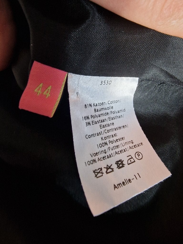 Kyra & Ko jurk maat 44 zwart wit print, Zwart, Maat 42/44 (L), Ophalen of Verzenden, Zo goed als nieuw