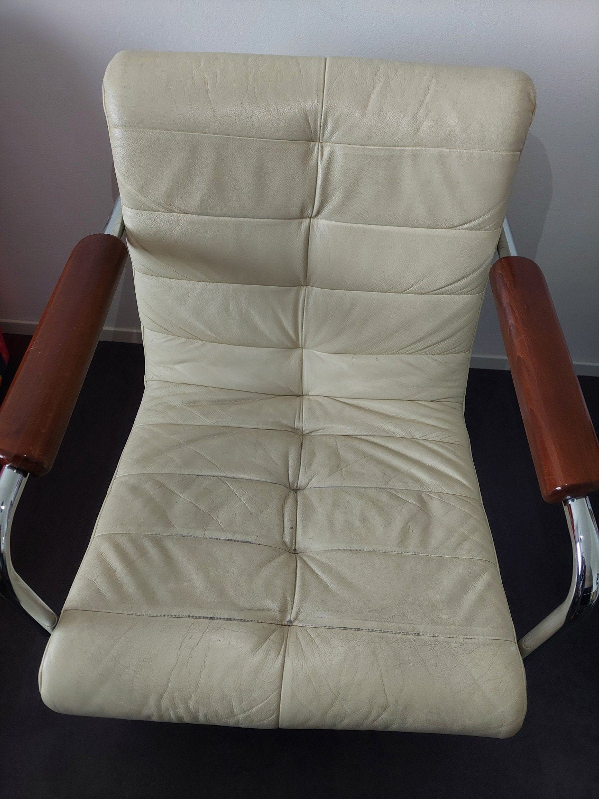 GRATIS af te halen 2 leren fauteuils, Huis en Inrichting, Ophalen, Gebruikt, Leer