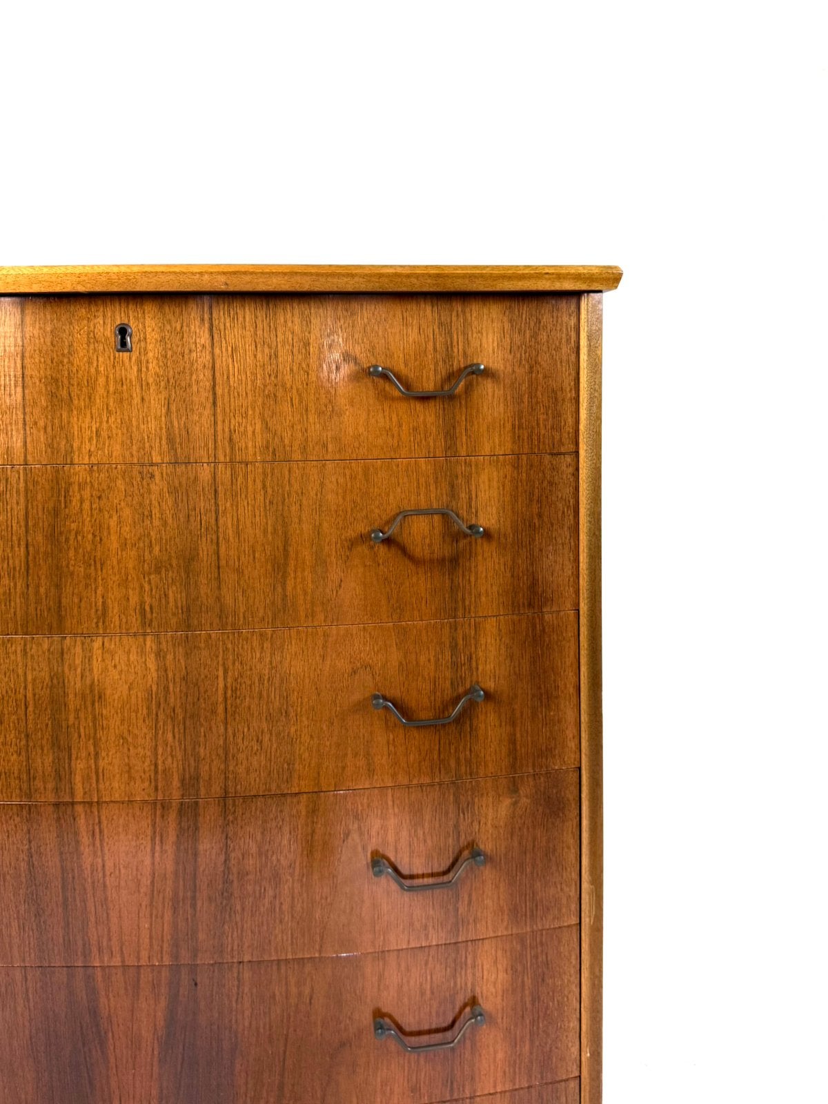 Vintage Deense notenhouten ladekast ‘60, Overige houtsoorten, 100 tot 150 cm, Zo goed als nieuw, Nvt