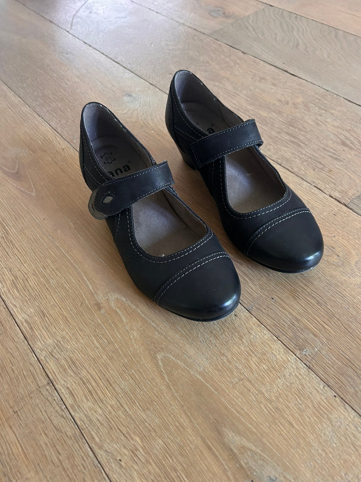 Jana hak schoenen maat 40 zwart H-leest, Kleding | Dames, Schoenen met lage hakken, Zwart, Ophalen of Verzenden, Zo goed als nieuw