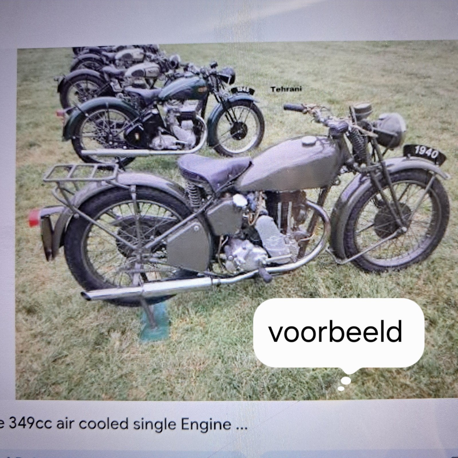 Matchless Britse Leger Motor 350cc (ca. 1940), Gebruikt, 350 cc, 1 cilinder