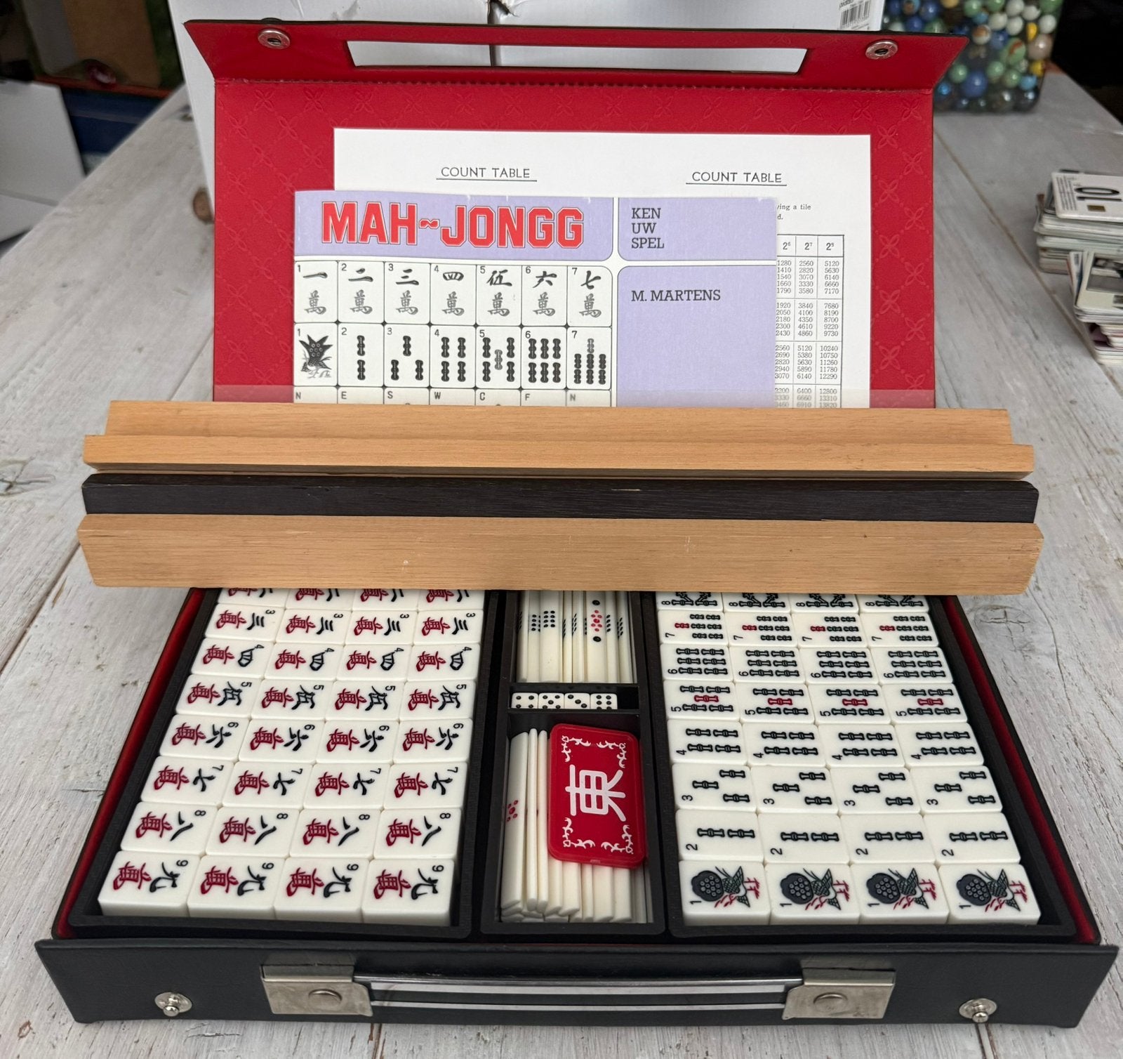 Mahjongg set M Martens Becht Haarlem. Nooit gespeeld, Ophalen of Verzenden, Nieuw