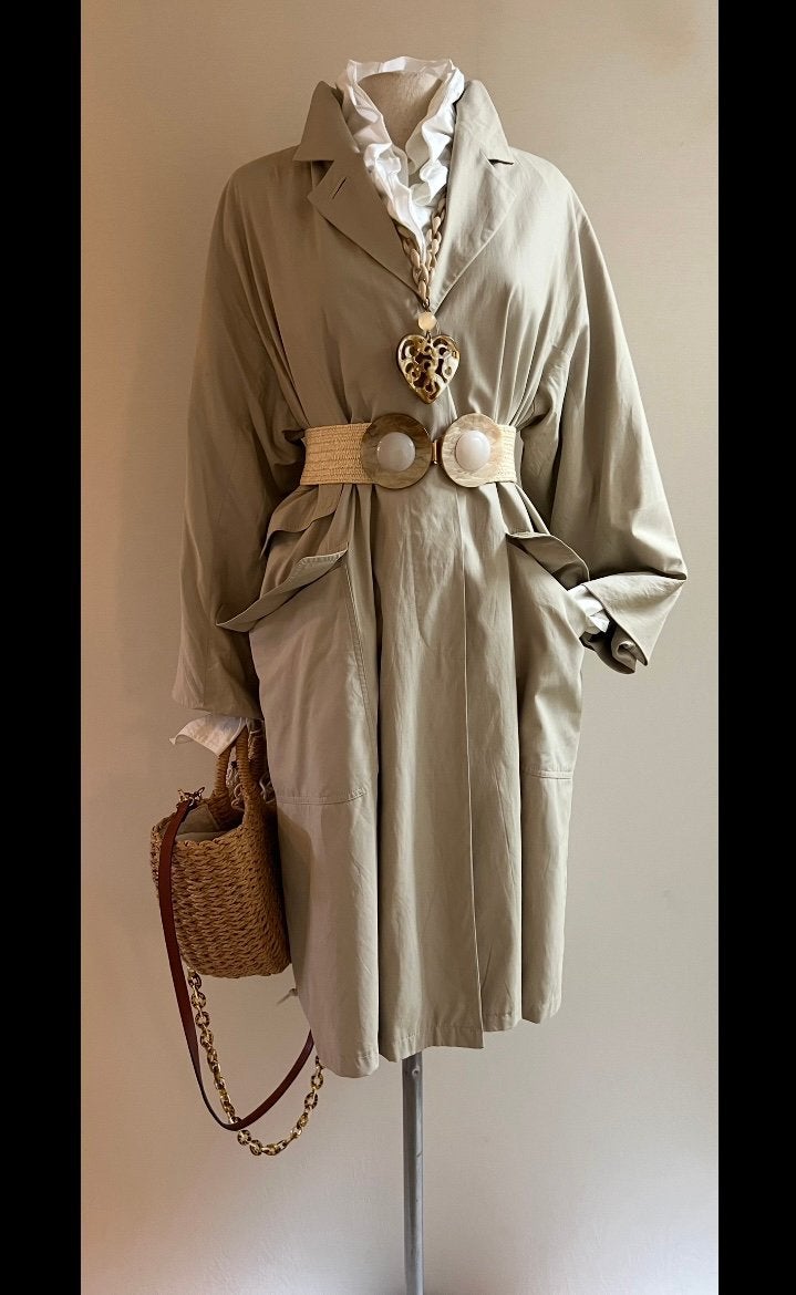 MaxMara Trenchcoat oversized 36/38/40/42 zandkleur, Verzenden, Zo goed als nieuw, Maat 38/40 (M), Beige
