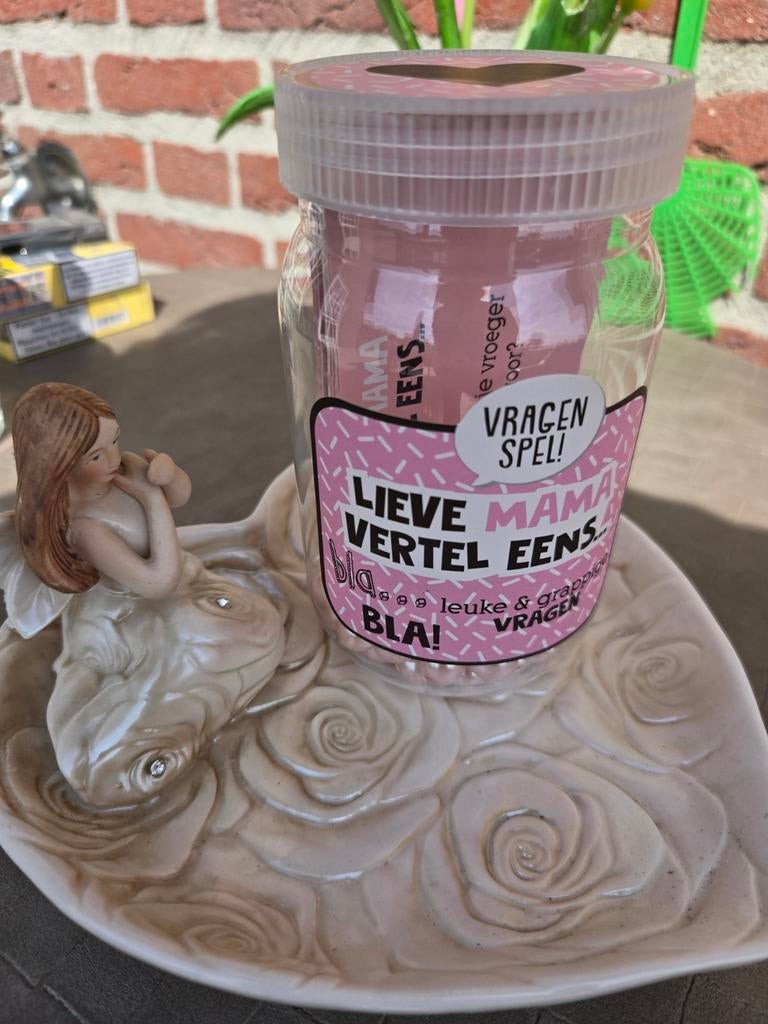 Vragenspel 'Lieve Mama Vertel Eens' met Rose & Angel schaal, Een of twee spelers, Ophalen of Verzenden, Nieuw