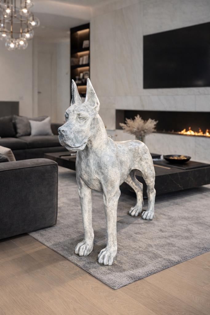 Grote Deense Dog sculptuur - Modern design, Ophalen, 50 - 100 cm, Zoogdier, Beeld