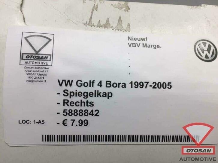 vw golf 4 bora 1997 2005 spiegelkap spiegel kap rechts nieuw, Auto-onderdelen, Volkswagen, Volkswagen AG, Nieuw, Berliner Ring 2
38440  Wolfsburg, DE