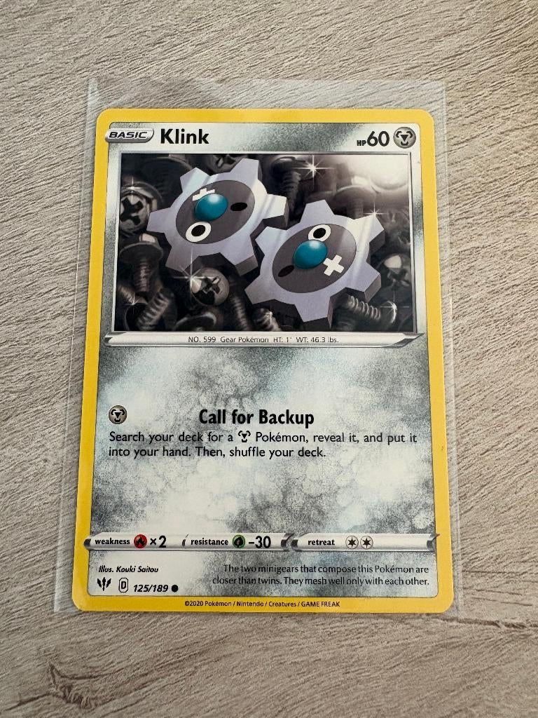 Klink 125/189 Darkness Ablaze - Pokémon Kaart, Ophalen of Verzenden, Nieuw, Losse kaart