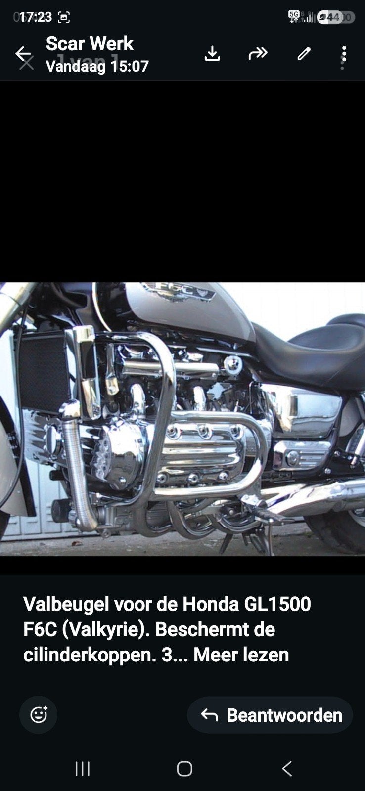 Nieuwe Chromen Valbeugels Honda Valkyrie, Ophalen of Verzenden, Nieuw, Benzinemotor, 1800 rpm of meer