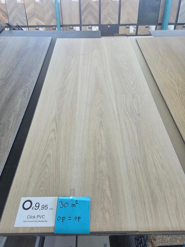 restpartij click pvc wit solida riviera oak 03227LA, Ophalen, 75 m² of meer, Wit, Nieuw