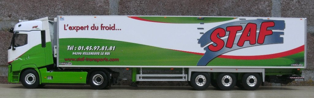 (35) . RENAULT trekker met KOELTRAILER - OPLEGGER . WSI ., Ophalen of Verzenden, Zo goed als nieuw, Bus of Vrachtwagen, Wsi